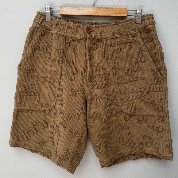 OAS Brown Cleo Textured Shorts in Medium - Picture 8 of 10